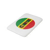 Reggae-Design mit Reggaefarben Badematte (Schrägansicht)
