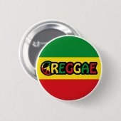 Reggae-Design mit Reggaefarben Button (Vorne & Hinten)