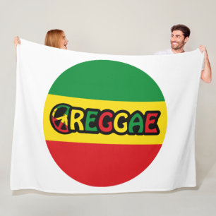 Reggae-Design mit Reggaefarben Fleecedecke