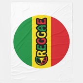 Reggae-Design mit Reggaefarben Fleecedecke (Vorderseite)