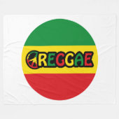 Reggae-Design mit Reggaefarben Fleecedecke (Vorderseite (Horizontal))
