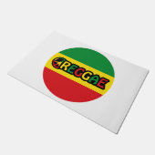 Reggae-Design mit Reggaefarben Fußmatte (Schrägansicht)