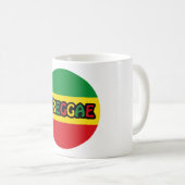 Reggae-Design mit Reggaefarben Kaffeetasse (VorderseiteRechts)