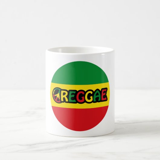 Reggae-Design mit Reggaefarben Kaffeetasse (Mittel)