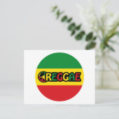 Reggae-Design mit Reggaefarben Postkarte (Stehend Vorderseite)