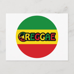 Reggae-Design mit Reggaefarben Postkarte
