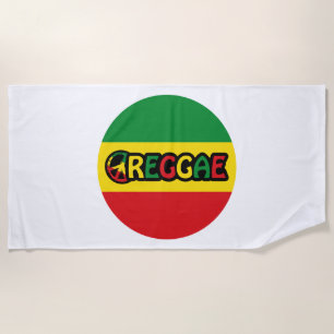 Reggae-Design mit Reggaefarben Strandtuch