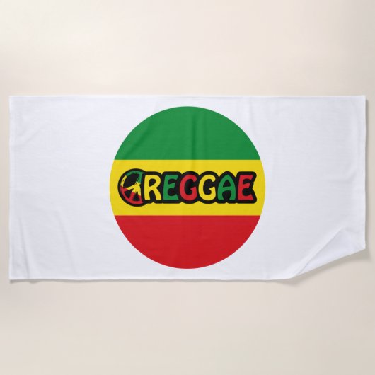 Reggae-Design mit Reggaefarben Strandtuch (Vorderseite)