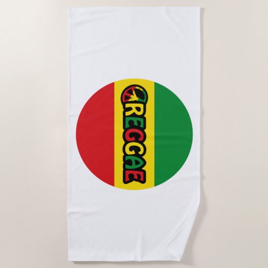 Reggae-Design mit Reggaefarben Strandtuch (Vorderseite)