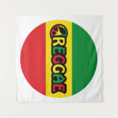 Reggae-Design mit Reggaefarben Wandteppich (Vorderseite (Horizontal))