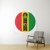 Reggae-Design mit Reggaefarben Wandteppich (Beispiel (Horizontal))