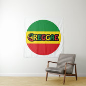 Reggae-Design mit Reggaefarben Wandteppich (Beispiel)
