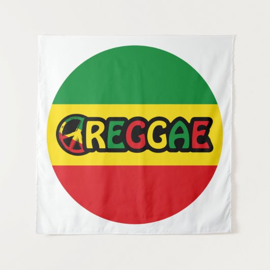 Reggae-Design mit Reggaefarben Wandteppich (Vorderseite)