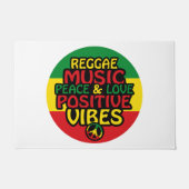 Reggae design with positive quotes and reggae flag fußmatte (Vorderseite)