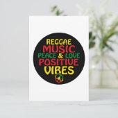 Reggae design with positive quotes and reggae flag karte (Stehend Vorderseite)