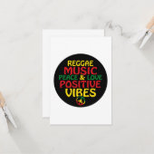 Reggae design with positive quotes and reggae flag karte (Vorderseite/Rückseite Beispiel)