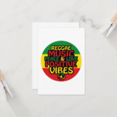 Reggae design with positive quotes and reggae flag karte (Vorderseite/Rückseite Beispiel)
