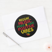 Reggae design with positive quotes and reggae flag runder aufkleber (Umschlag)