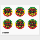 Reggae design with positive quotes and reggae flag runder aufkleber (Blatt)