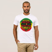 Reggae design with positive quotes and reggae flag T-Shirt (Vorne ganz)