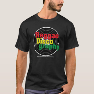 Reggae Diskografie Vinyl auf Schwarz T-Shirt