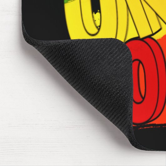 Reggae-Flag, Eine Liebe, Rasta Mousepad (Ecke)
