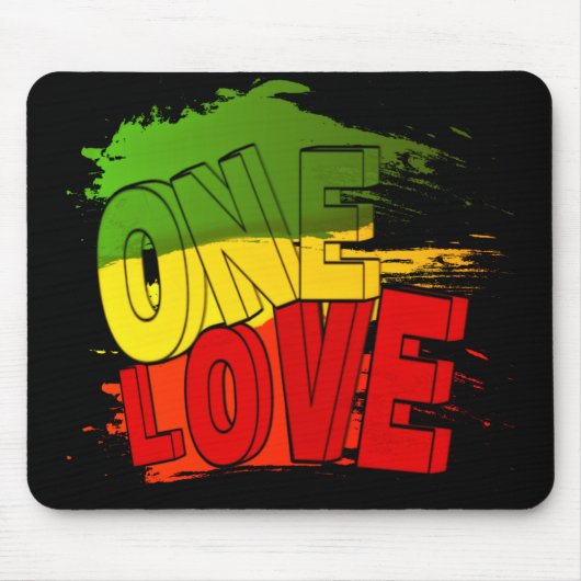 Reggae-Flag, Eine Liebe, Rasta Mousepad (Vorne)
