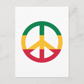 Reggae-Friedensflagge Postkarte