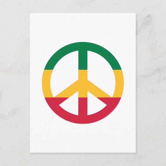 Reggae-Friedensflagge Postkarte (Vorderseite)