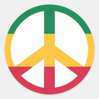 Reggae-Friedensflagge Runder Aufkleber