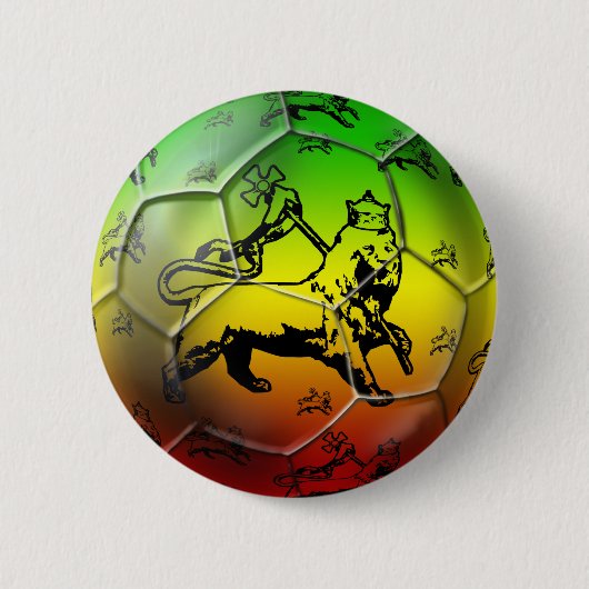 Reggae-Fußball - Rasta Fußball-Fußballteam Button (Vorderseite)