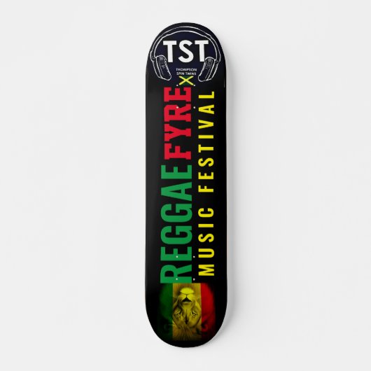 REGGAE FYRE Skateboard, 7¾ Zoll Deck Skateboard (Vorne)
