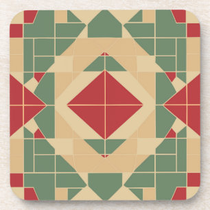 Reggae Geometric Pastel Tile Getränkeuntersetzer