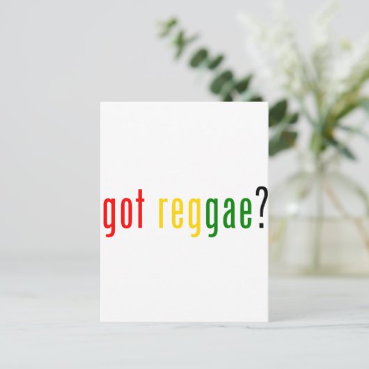 Reggae got? postkarte (Stehend Vorderseite)