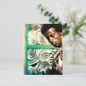 Reggae Guitar Man Postkarte (Stehend Vorderseite)