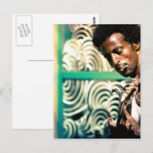 Reggae Guitar Man Postkarte (Vorne/Hinten)