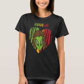 Reggae Heart Alien Rasta Jamaica Souvenir Rastafar T-Shirt (Vorderseite)