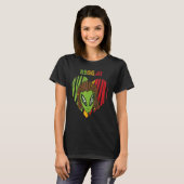 Reggae Heart Alien Rasta Jamaica Souvenir Rastafar T-Shirt (Vorne ganz)