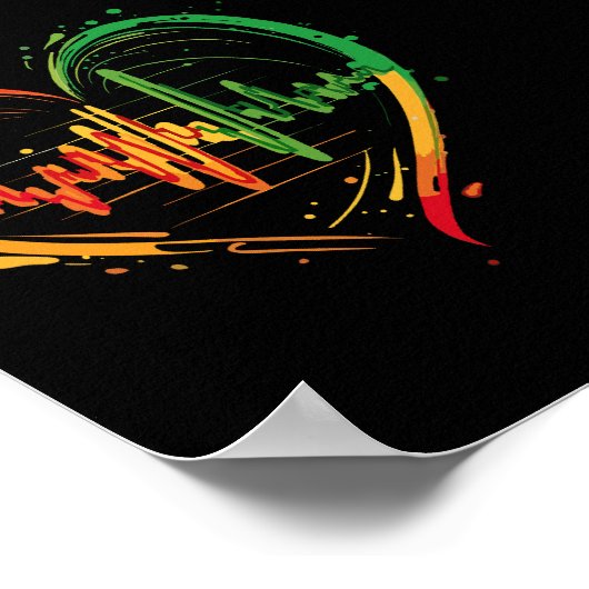 Reggae Heart Beat Poster (Ecke)