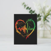 Reggae Heart Beat Postkarte (Stehend Vorderseite)