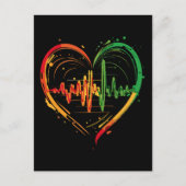 Reggae Heart Beat Postkarte (Vorderseite)