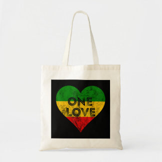 Reggae Heart One Liebe Rasta Reggae Music Rastafar Tragetasche