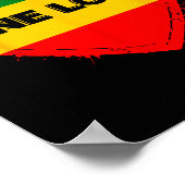 Reggae Heart One Love Rasta Reggae Music Rastafari Poster (Ecke)