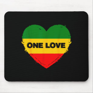Reggae Herz Eine Liebe Rasta Reggae Musik Rastafar Mousepad
