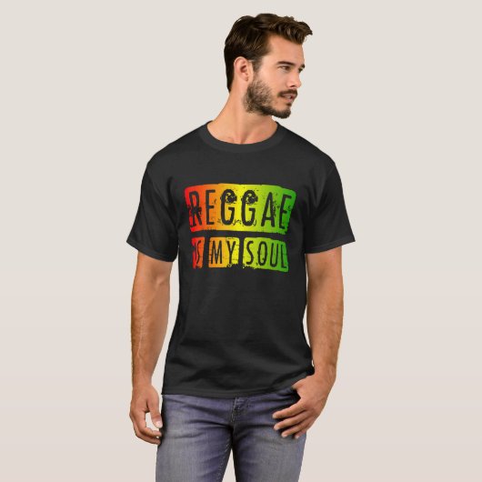 Reggae ist mein Soul I Rasta I Rastafari I Jamaica T-Shirt (Vorne ganz)