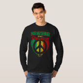 Reggae ist meine Passion Rastafari Flag mit Peace  T-Shirt (Vorne ganz)