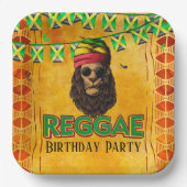 Reggae Jamaican Birthday Party Pappteller (Vorderseite)