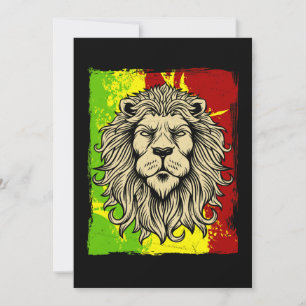 Reggae Jamaican Lion Rasta African Einladung
