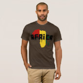 Reggae-Karte von Afrika-Afrikaner Ragga Kunst T-Shirt (Vorne ganz)