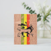 Reggae-König Löwe Postkarte (Stehend Vorderseite)